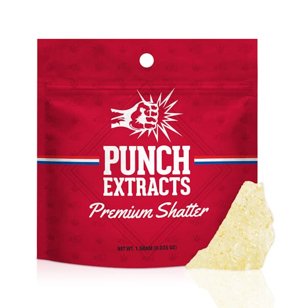 Punch Edibles Kush Mintz Bho Shatter 1g