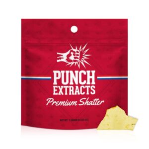 Punch Edibles Kush Rocks Bho Shatter 1g