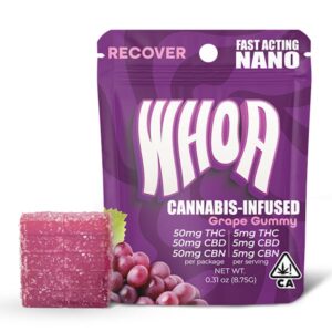 Whoa Whoa Grape Cbn Cbd Thc Gummy, Bite, Relax (1:1:1 50Mg:50Mg:50Mg) Gummies 50mg 20ct