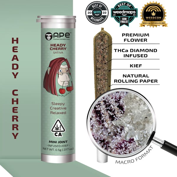 APE Heady Cherry , Mini Joint Hash Hole 0.5g