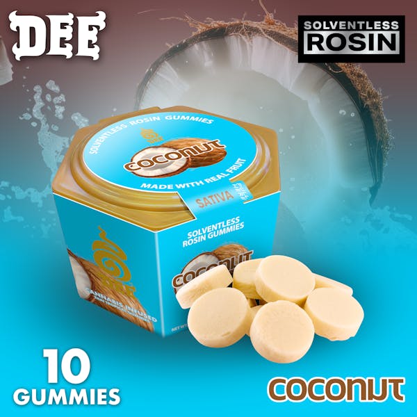 Dee Dee, Gummies, 100Mg 10Pk, Active, Coconut Gummies 100mg 20ct