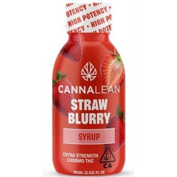 Cannalean Strawblurry (Strawberry) THC Syrup 1000mg