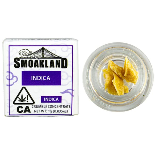 1775220263-1711140336-crumble_indica.jpg Smoakland Northern Lights Live Resin Crumble 1g