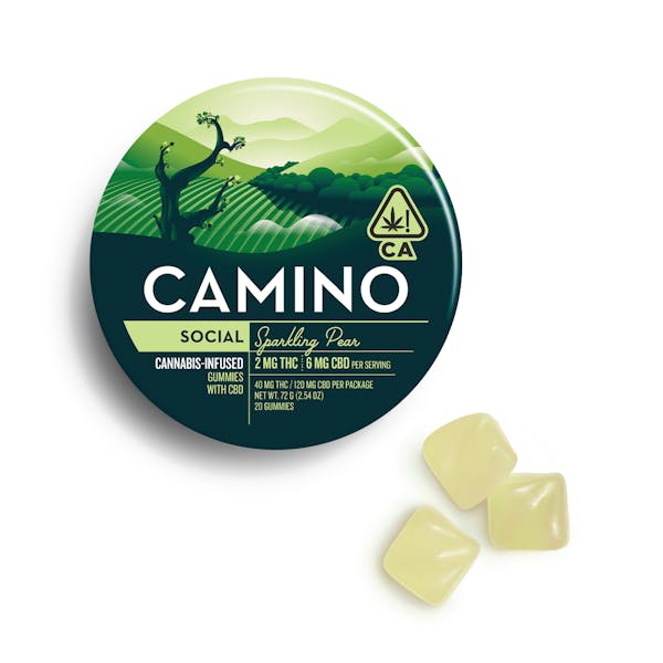 1777052022-download.jpg Camino Sparkling Pear Gummies Gummies 40mg 20ct