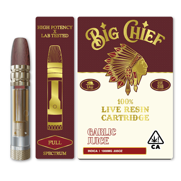 Big Chief Garlic Juice Live Resin Cartridge 1g