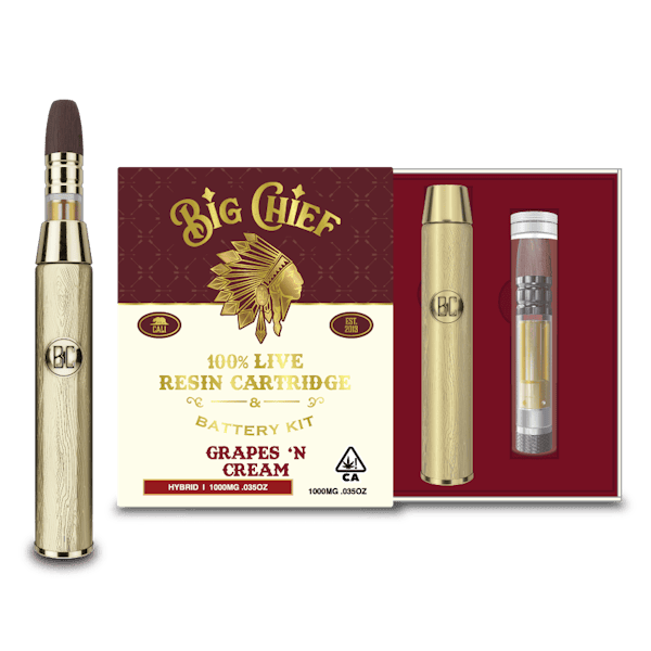 1777389052-1718919493-ie-bg-leaflink-red-battery-kit_grapesncream.png Big Chief Grapes and Cream Live Resin Cartridge 1g