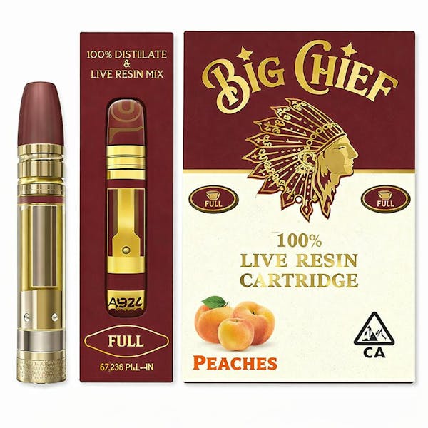 Big Chief Peaches Live Resin Cartridge 1g