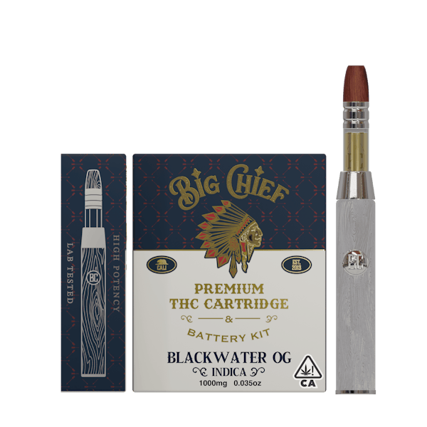 1777389062-1731364864-blackwater_og.png Big Chief Blackwater OG Cartridge and Battery Kit 1g