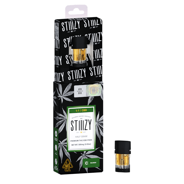 1780857787-1771571140-ca_hg-og-cbd-mango_3.png Stiiizy Mango .5G 1:1 (Cbd/Thc) Original THC Pod 0.5g