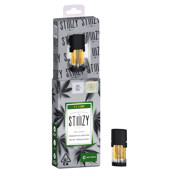 1780857789-1771555412-ca_fg-og-cbd-juicymelon_3.png Stiiizy Juicy Melon 1G 1:1 (Cbd/Thc) Original THC Pod 1g